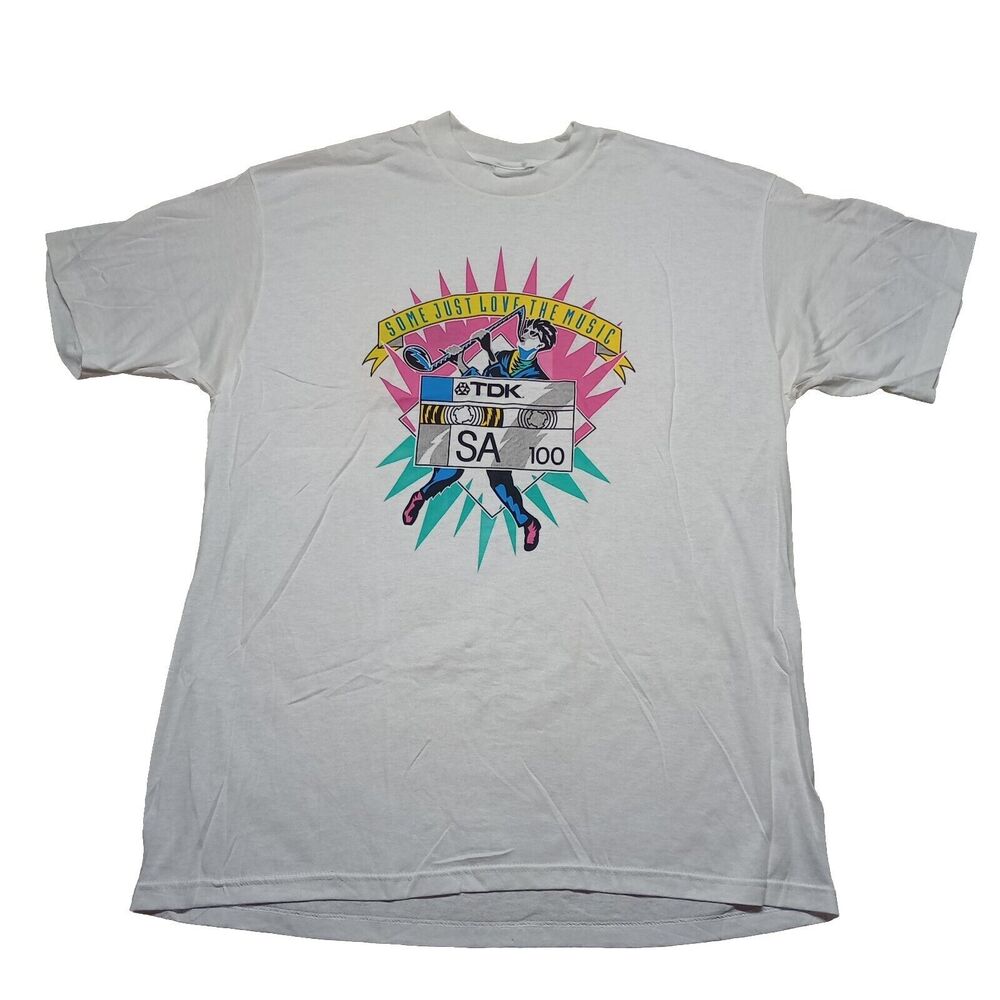 TDK T Shirt XL Some Just Love The Music Stedman Single Stitch VTG Skater Indie